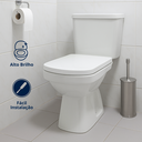 Ver imagem 2 de Assento Tampa Vaso Sanitário Lírio Fiori Almofadado Branco Ideal Lar