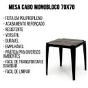 Ver imagem 4 de Mesa Plástica Quadrada Preta 70x70cm