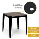 Ver imagem 3 de Mesa Plástica Quadrada Preta 70x70cm