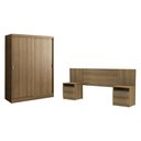 Ver imagem 2 de Quarto Completo com Guarda Roupa Luke e Cabeceira com 2 Mesas Laterais Madesa - Rustic