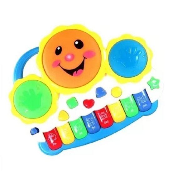 Teclado Infantil Piano Musical Tambor com Musica e Led - Fungame CPO56707