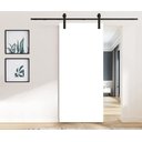 Ver imagem 1 de Porta de Correr Branco Laqueado 210x80 Kit Celeiro Preto