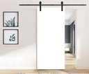 Ver imagem 1 de Porta de Correr Branco Laqueado 210x80 Kit Celeiro Preto