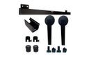 Ver imagem 3 de Porta de Correr Branco Laqueado 210x80 Kit Celeiro Preto