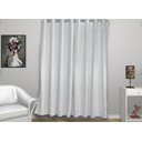 Ver imagem 2 de Cortina Jacquard Tecido Branco 2,80x1,80 Para Varão