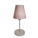 Ver imagem 1 de Abajur Cabeceira para Quarto Cone Vivare Md-2005 Cúpula em Tecido Cone - Bivolt - Cinza / Rustico Ci