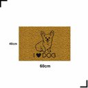 Ver imagem 2 de Tapete Capacho Love Dog Corgi Amo Cachorro 60x40 Rainha Port