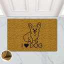 Ver imagem 1 de Tapete Capacho Love Dog Corgi Amo Cachorro 60x40 Rainha Port