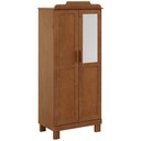 Ver imagem 2 de Guarda Roupa Solteiro 78cm 2 Gavetas Giana Castanho F07 - Mpozenato