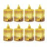 Jogo 8 Velas Eletrônicas Led Decorativa Acrílico Canelado 6cm - Magizi - 1