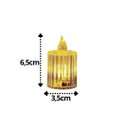 Ver imagem 3 de Jogo 8 Velas Eletrônicas LED Decorativa Acrílico Canelado 6cm - Magizi