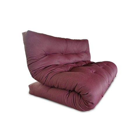 Futon 02 Lugares Slim 128x188x10cm - Cor Vinho