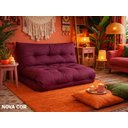 Ver imagem 2 de Futon 02 Lugares Slim 128x188x10cm - Cor Vinho