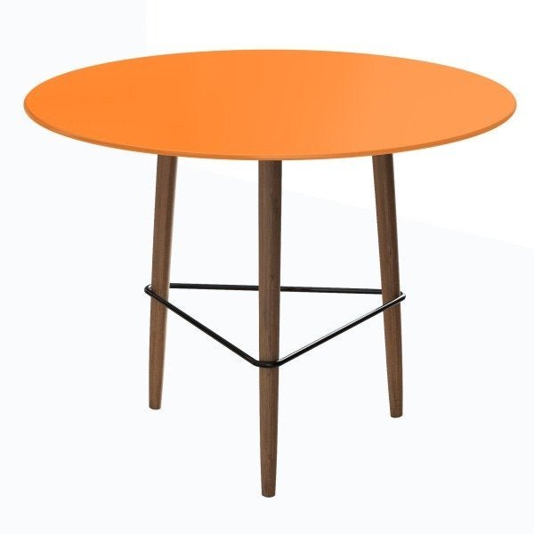 Conjunto com Mesa Gardênia Turmeric e 3 Banquetas Vermelhas - 3