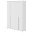 Ver imagem 1 de Guarda-roupas 4 Portas 2 Gavetas 100% Mdf Alonzo sem Espelho e com Pés - Lopas Branco