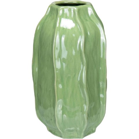 Vaso Decorativo Enfeite Casa Home&Co Cerâmica 30x20x20cm Verde