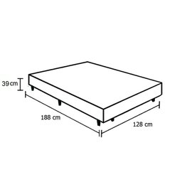 Base Cama Box Casal Suede Preto (138x188x40) - 3