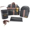 Kit Bolsa Maternidade 04 peças C/Mochila Cinza/Rosa - 1