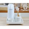 Kit Higiene Porcelana Bebê Maternidade Pote Cotonete Pote Algodão + Térmica - K012 Ursa Dourado - 1