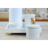 Kit Higiene Porcelana Bebê Maternidade Pote Cotonete Pote Algodão + Térmica - K012 Ursa Dourado - 2