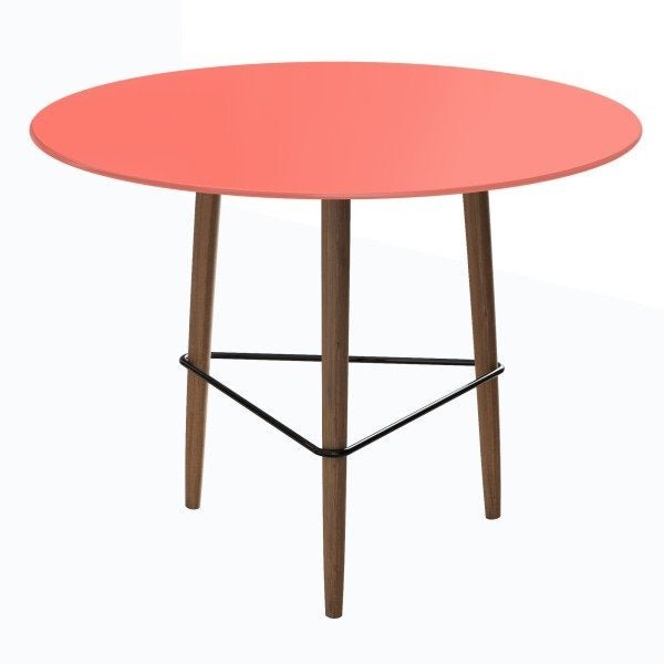 Conjunto com Mesa Gardênia 80 cm Living Coral e 2 Banquetas Pretas - 3