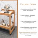 Ver imagem 2 de Carrinho Orfeu Aparador Multiuso com Rodízio para Cozinha Banheiro Buffet e Manicure - Pérola