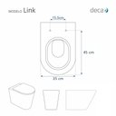 Ver imagem 2 de Assento Sanitário Link Marrom Fosco para vaso Deca