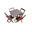 Ver imagem 1 de Conjunto Mesa Dobrável 70x70 com 4 Cadeiras