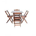 Ver mais imagens de Conjunto Mesa Dobrável 70x70 com 4 Cadeiras