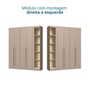 Ver imagem 6 de Módulo Guarda-Roupa de Canto 4 Portas 2 Gavetas Infinity Bege/Duna