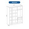 Módulo Guarda-roupa de Canto 4 Portas 2 Gavetas Infinity - 3