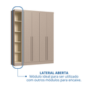 Ver imagem 5 de Módulo Guarda-Roupa de Canto 4 Portas 2 Gavetas Infinity Bege/Duna