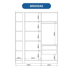 Módulo Guarda-Roupa de Canto 4 Portas 2 Gavetas Infinity Bege/Duna - 10 Módulo Guarda-Roupa de Canto 4 Portas 2 Gavetas Infinity Bege/Duna - 10
