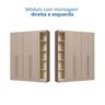 Módulo Guarda-roupa de Canto 4 Portas 2 Gavetas Infinity - 6
