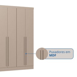 Módulo Guarda-Roupa de Canto 4 Portas 2 Gavetas Infinity Bege/Duna - 9 Módulo Guarda-Roupa de Canto 4 Portas 2 Gavetas Infinity Bege/Duna - 9