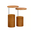 Ver imagem 2 de Conjunto Mesa Lateral Liz - m 60cm / g 70cm - Cinamomo