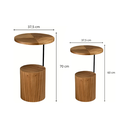 Ver imagem 3 de Conjunto Mesa Lateral Liz - m 60cm / g 70cm - Cinamomo