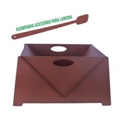 Lareira Portátil À Lenha De Ferro Para Área Externa e Jardim Aço Corten - 6