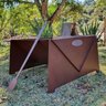 Lareira Portátil À Lenha De Ferro Para Área Externa e Jardim Preto - 8