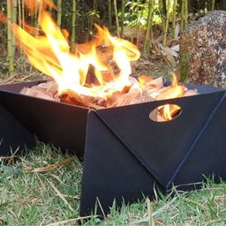 Lareira Portátil À Lenha De Ferro Para Área Externa e Jardim Preto - 2