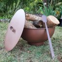 Ver imagem 3 de Lareira 3008 Móvel Portátil A Lenha Redonda Área Externa Aço Corten