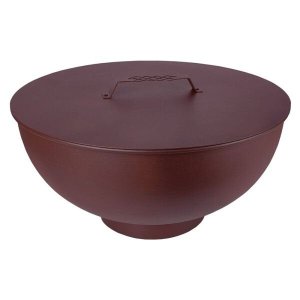 Lareira 3008 Móvel Portátil A Lenha Redonda Área Externa Aço Corten