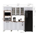 Ver imagem 4 de Cozinha Americana Modulada 4 Peças com Vidros Reflecta Balcão com Tampo Paris