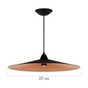 Ver imagem 2 de Luminária Pendente Chapéu Chinês 521 Cozinha Bancada 50cm Preto com Cobre