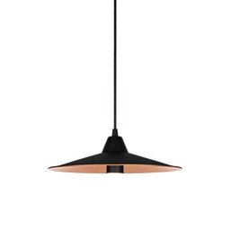 Luminária Pendente Chapéu Chinês 519 Cozinha Bancada Preto com Cobre - 1