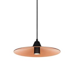 Luminária Pendente Chapéu Chinês 519 Cozinha Bancada Preto com Cobre - 3