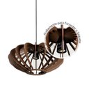Ver imagem 6 de Lustre Pendente 910 Madeira Rústico Cozinha Sala 40Cm Marrom