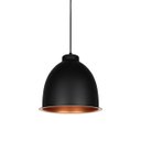 Ver imagem 1 de Pendente 528 Retrô/ Industrial 23,5cm Preto com Cobre