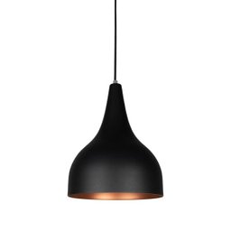 Pendente Taça 506 Para Bancada 22,5cm Preto com Cobre - 6