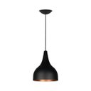 Ver imagem 1 de Pendente Taça 506 Para Bancada 22,5cm Preto com Cobre
